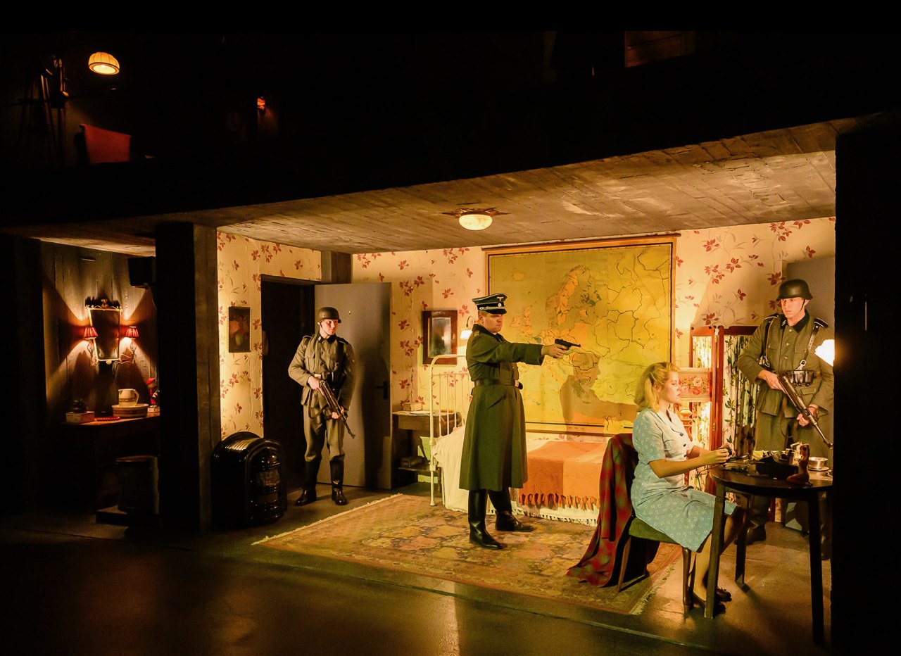 Stage lighting design: a wartime interior scene
